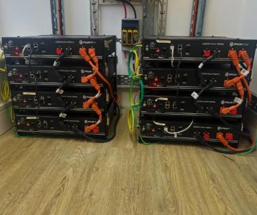 solar panel - batteries - energy storage